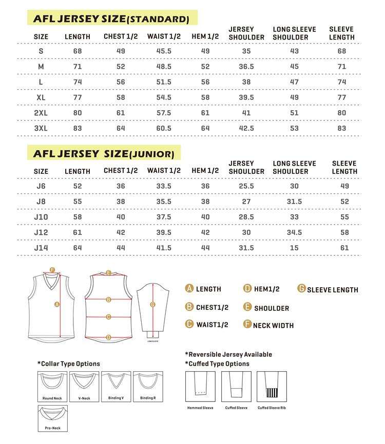 custom afl jersey Benutzerdefiniertes AFL-Trikot